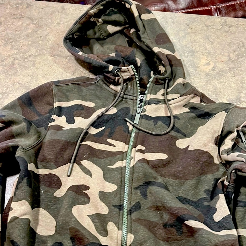 Camouflage mens hoodie